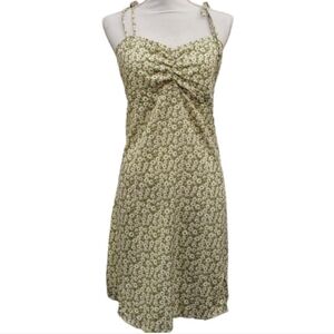 NWOT Perfect Summer Dress #2 Spaghetti Straps Zip Back Daisies Pattern L…